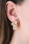 Heliophilia Silver Pendientes de Latón Dorados con Circonio